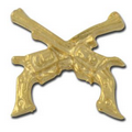 Crossed Guns Lapel Pin